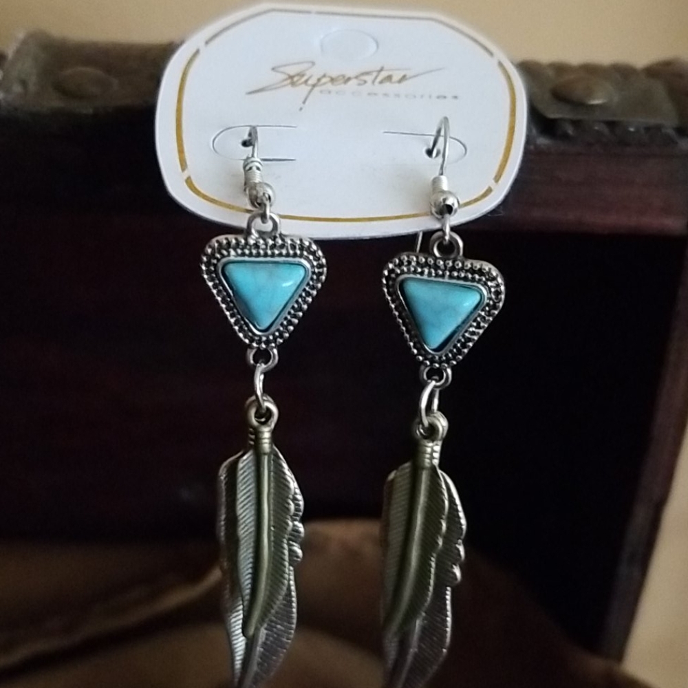 NWT Silver and Turquoise earings